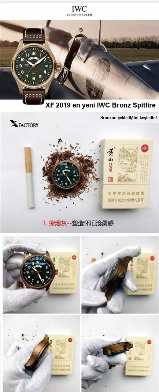 2019 En Yeni XF Factory IWC Bronz Spitfire Pilot UTC MJ271 Özel Versiyon IW327101 İncelemesi — 16. fotoğraf
