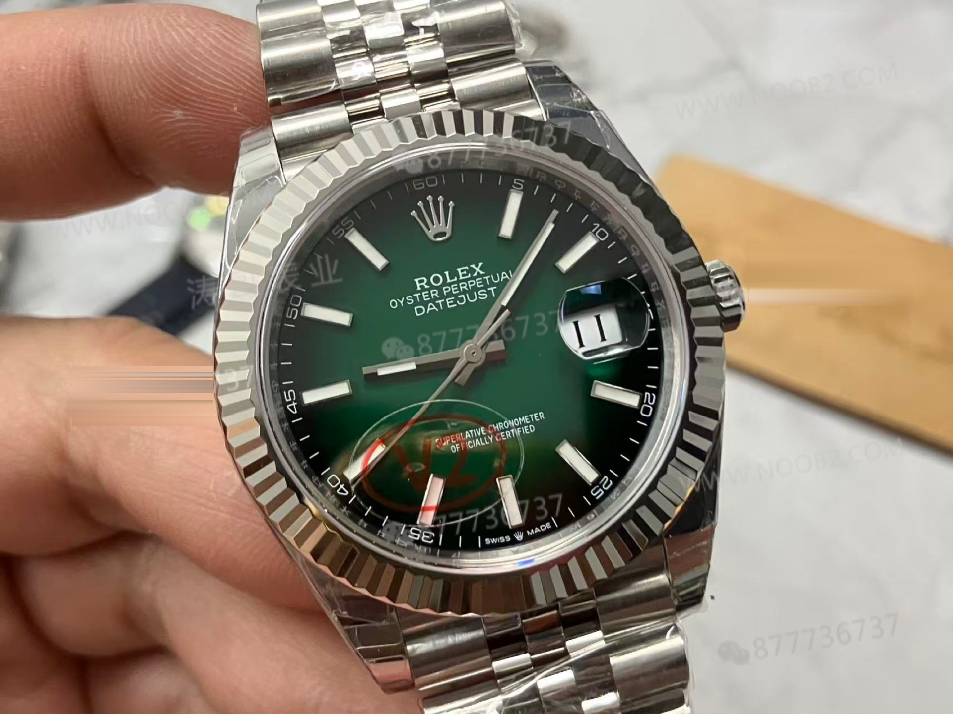 2026 yeni VS Factory Rolex degrade dumanlı yeşil 41 Datejust işçiliği nasıl? — 3. fotoğraf