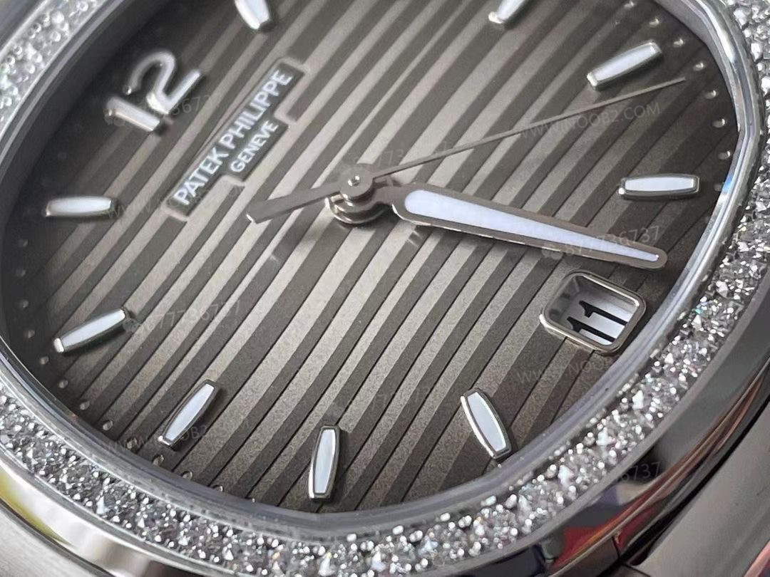 3K Factory Patek Philippe PP7118 kadın Nautilus modeli ilk bakışta replika belli oluyor mu? — 13. fotoğraf