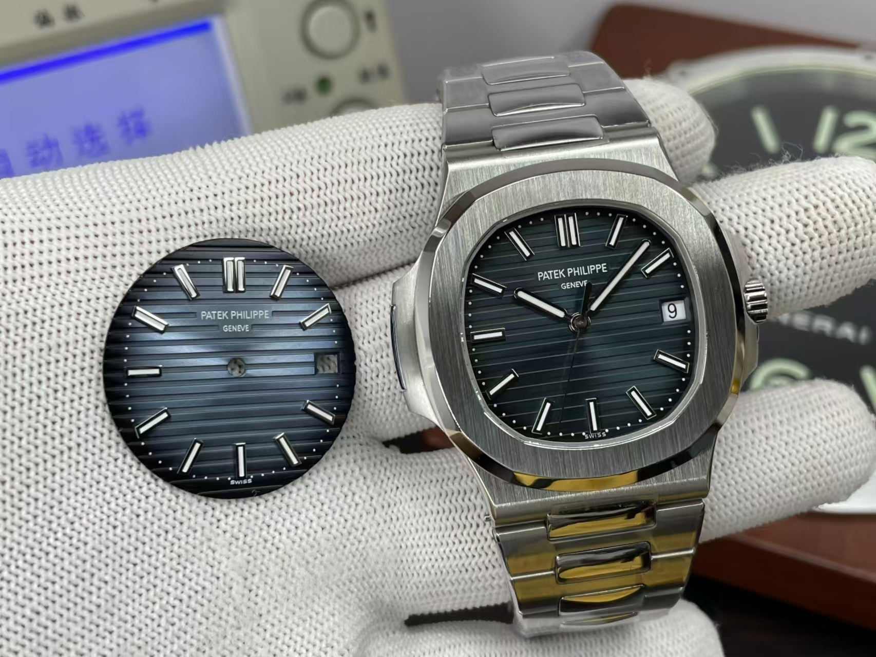 3K Nautilus 5711 Kadranını SW Kadran ve Akrep-Yelkovanla Değiştirme İşi — 10. fotoğraf