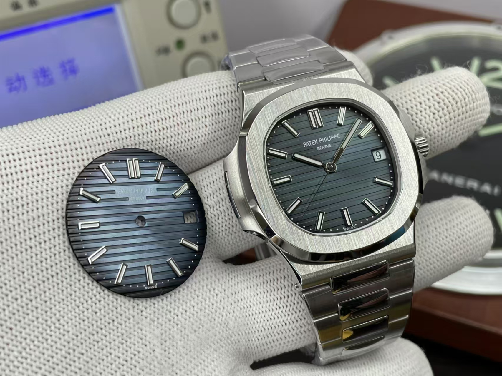 3K Nautilus 5711 Kadranını SW Kadran ve Akrep-Yelkovanla Değiştirme İşi — 12. fotoğraf