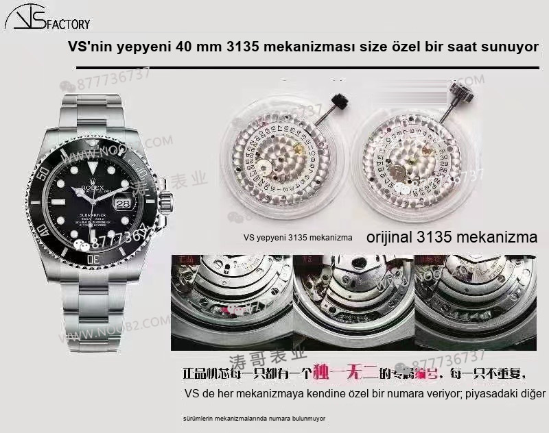 40 mm su hayaleti 3135 mekanizma serisinde VS Factory mı yoksa Clean mi seçilmeli? — 3. fotoğraf
