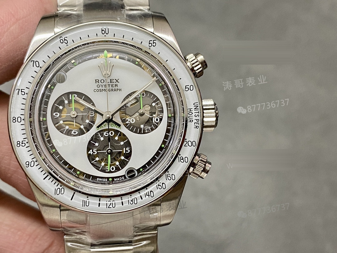ADG Rolex Daytona Modifiye İskelet Kadran 4130 Mekanizma Ultra Güçlü Lume Bezel — 1. fotoğraf