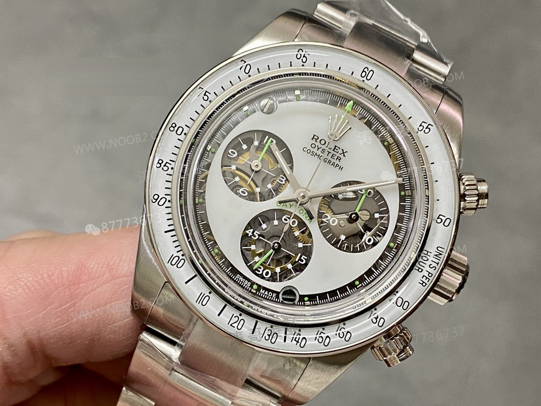 ADG Rolex Daytona Modifiye İskelet Kadran 4130 Mekanizma Ultra Güçlü Lume Bezel — 3. fotoğraf