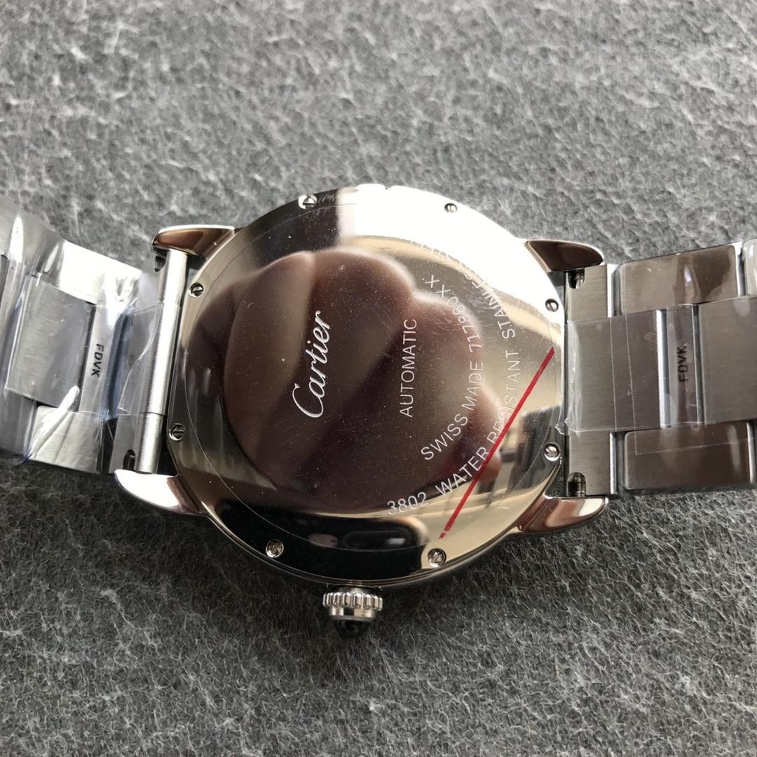 AF Factory Cartier Londra RONDE erkek 42 mm serisi mavi kadranlı çelik bilezik — 8. fotoğraf