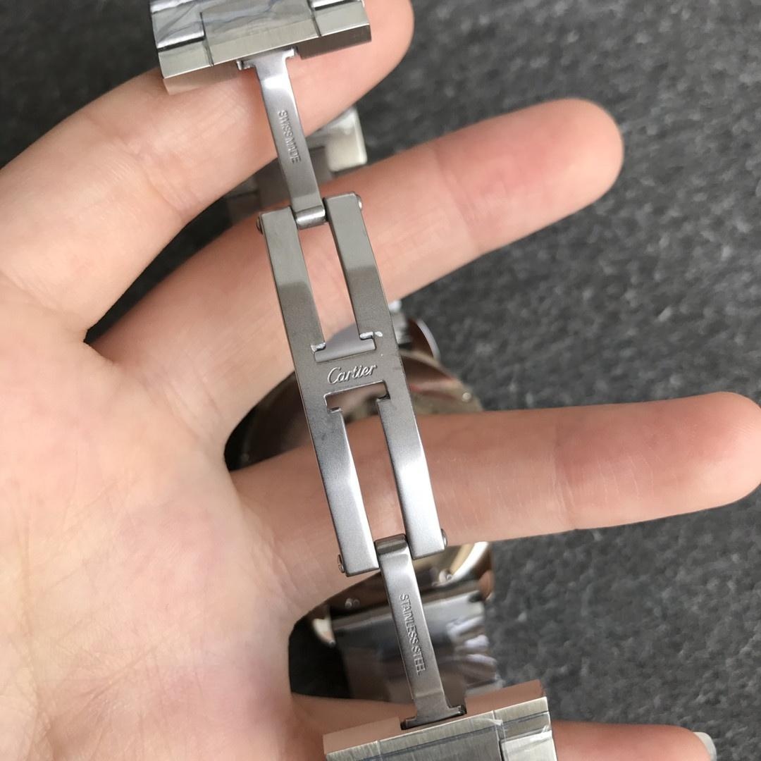 AF Factory Cartier Londra RONDE erkek 42 mm serisi mavi kadranlı çelik bilezik — 9. fotoğraf
