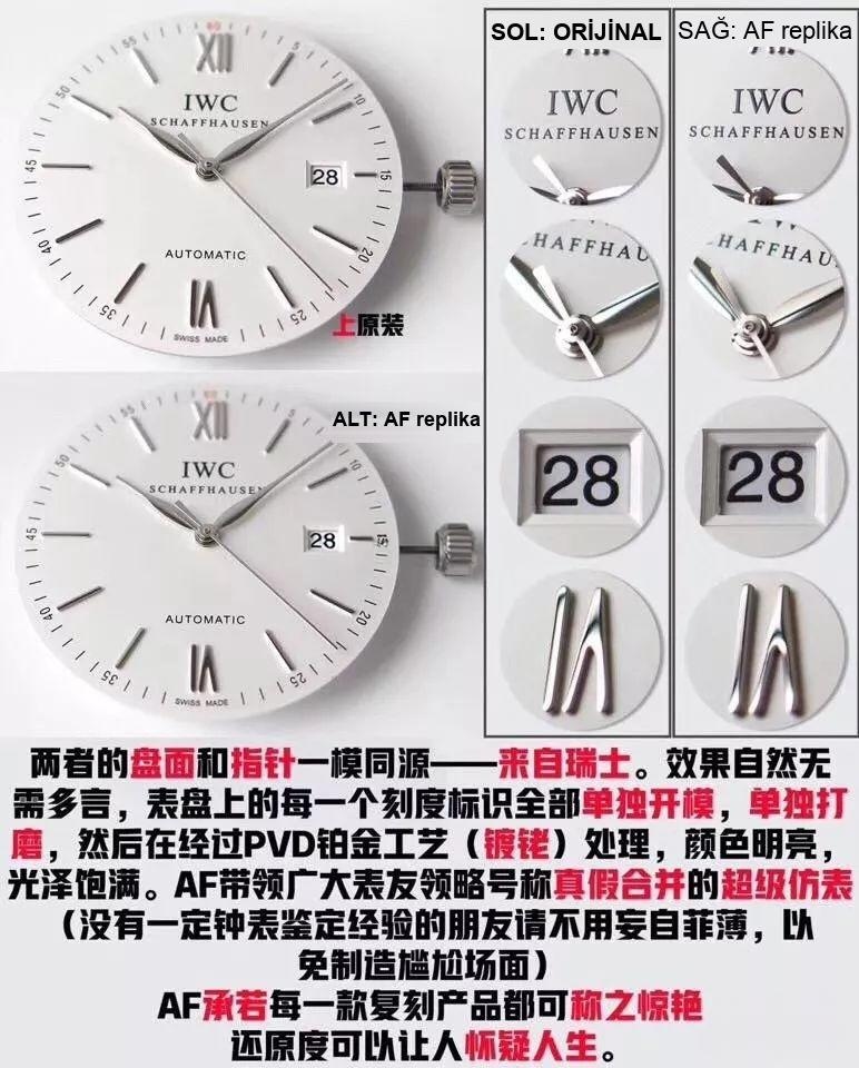 AF Factory IWC Portofino üç akrepli red 60, MKS modelinden nerede daha pahalı? Hangi replika saat daha iyi? Gerçek-replika karşılaştırmalı orijinal incelemeyle bakalım — 18. fotoğraf