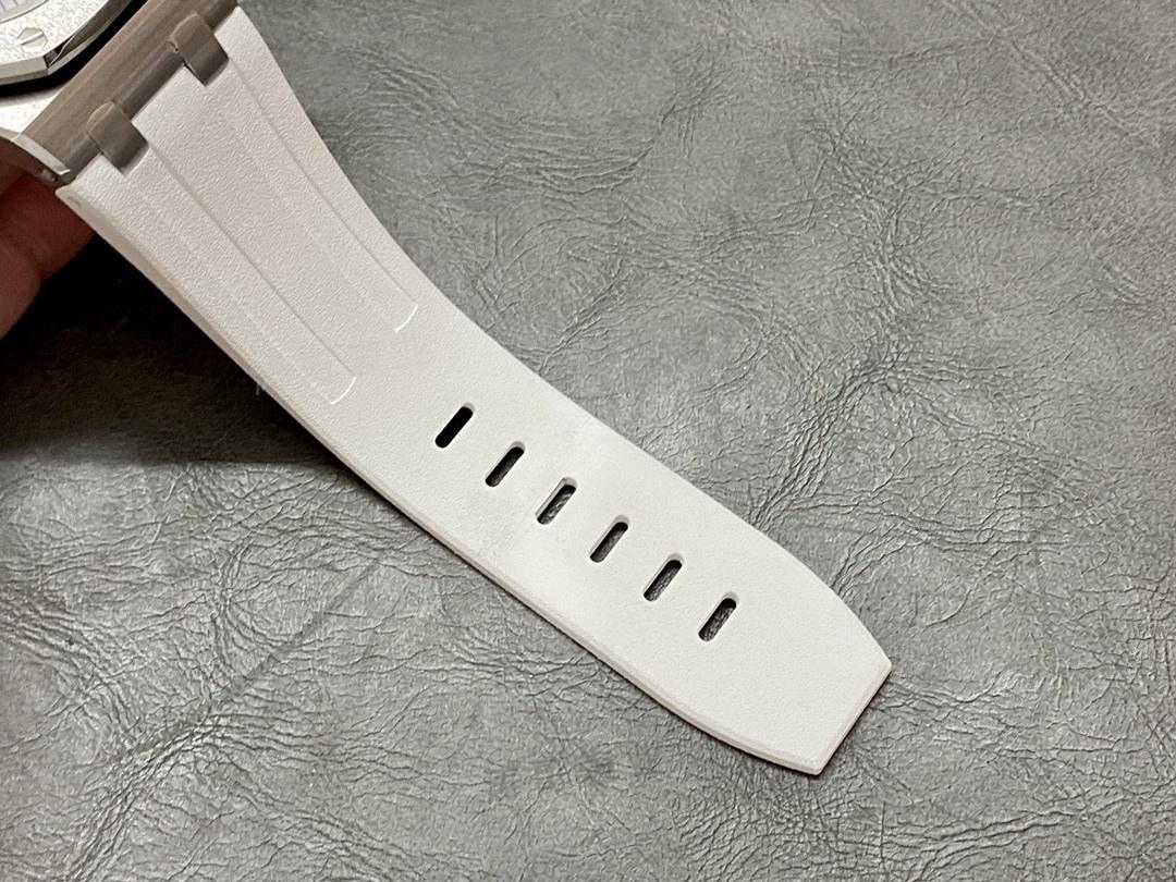 APS Factory Audemars Piguet 15710 yeşil ve beyaz kadranlı 3120 entegre mekanizmanın işçiliği nasıl? — 15. fotoğraf