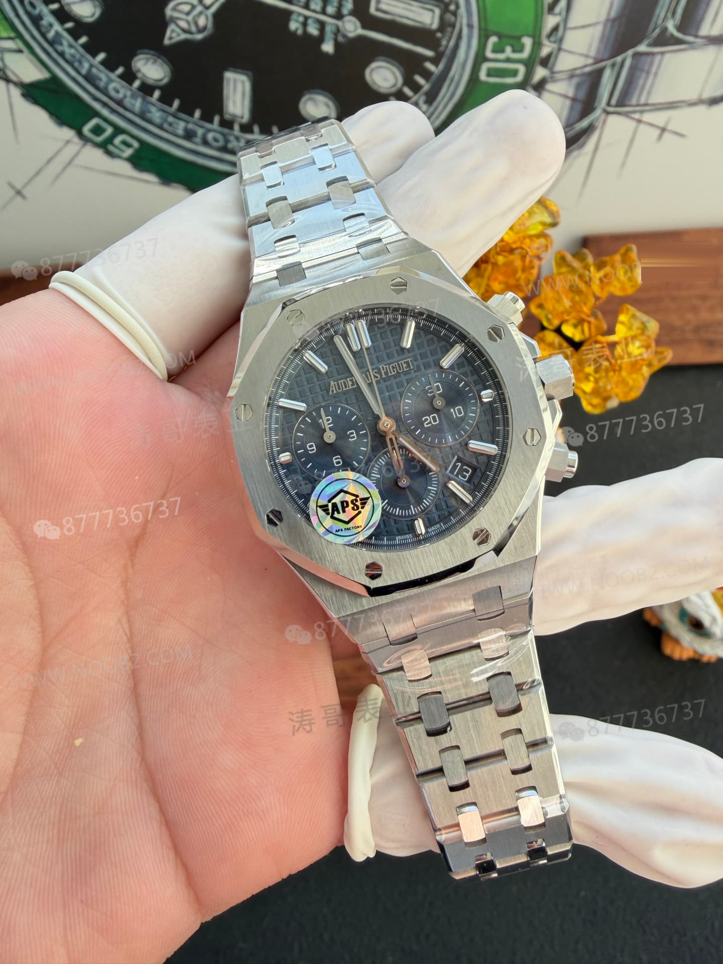APS Factory Audemars Piguet 26715 küçük çaplı kronograf saat 38 mm — detay işçiliği nasıl? — 6. fotoğraf