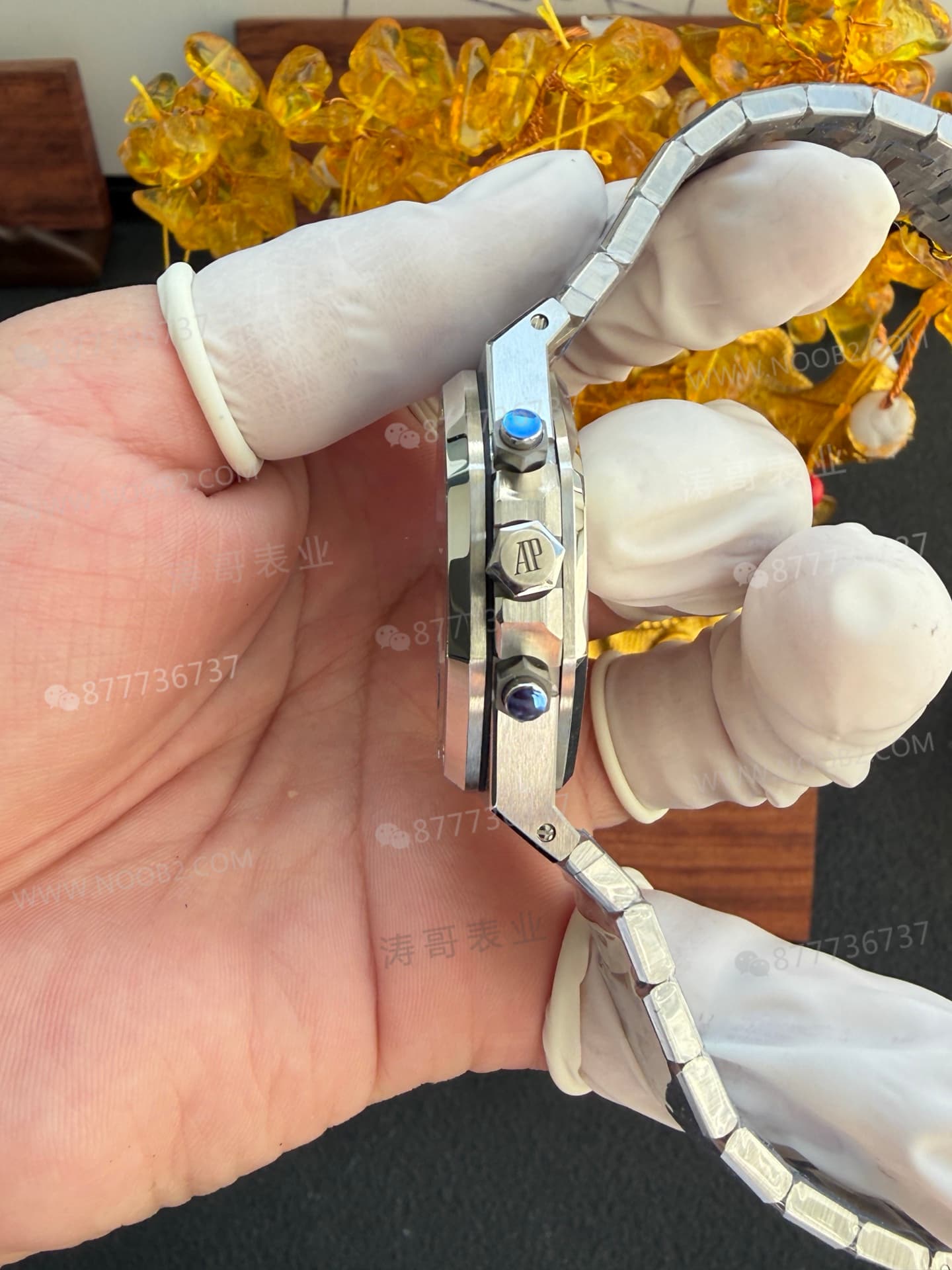 APS Factory Audemars Piguet 26715 küçük çaplı kronograf saat 38 mm — detay işçiliği nasıl? — 10. fotoğraf