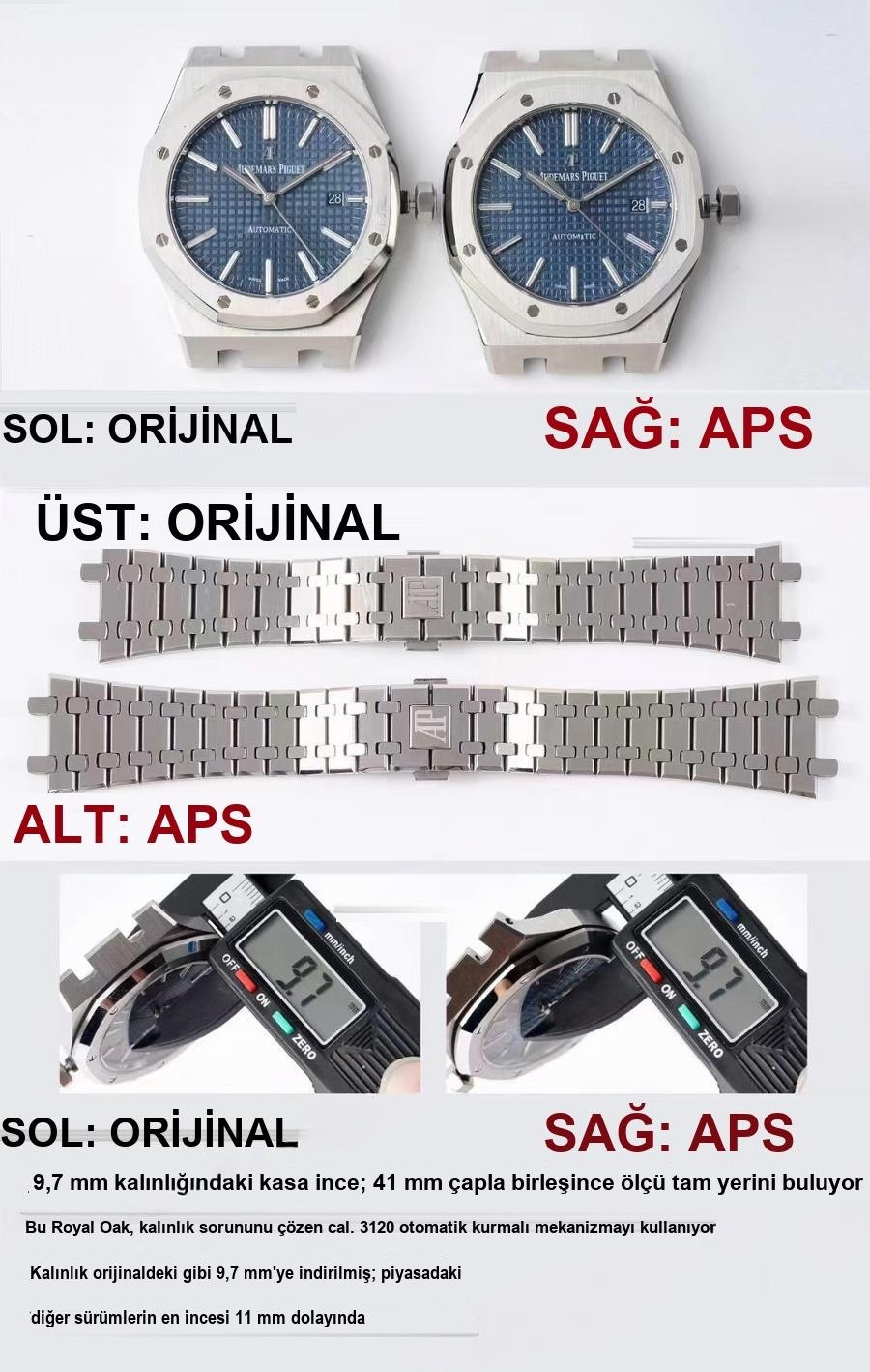 APS Factory Audemars Piguet entegre 3120 en güçlü "çelik kral" 15400 orijinaliyle karşılaştırması nasıl — 8. fotoğraf