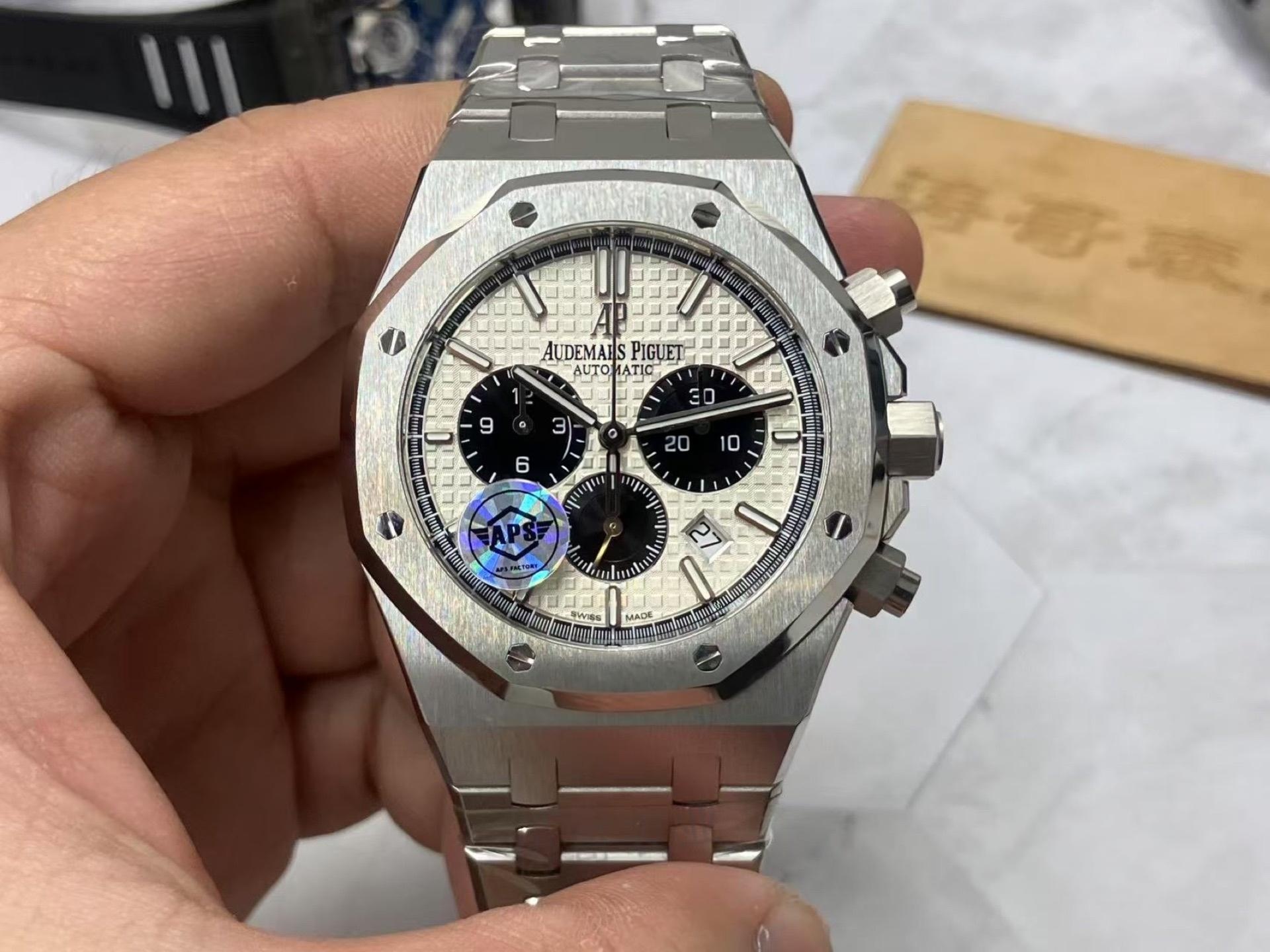 APS Factory Audemars Piguet Royal Oak 26331 beyaz panda entegre kronograf mekanizması almaya değer mi? — 1. fotoğraf
