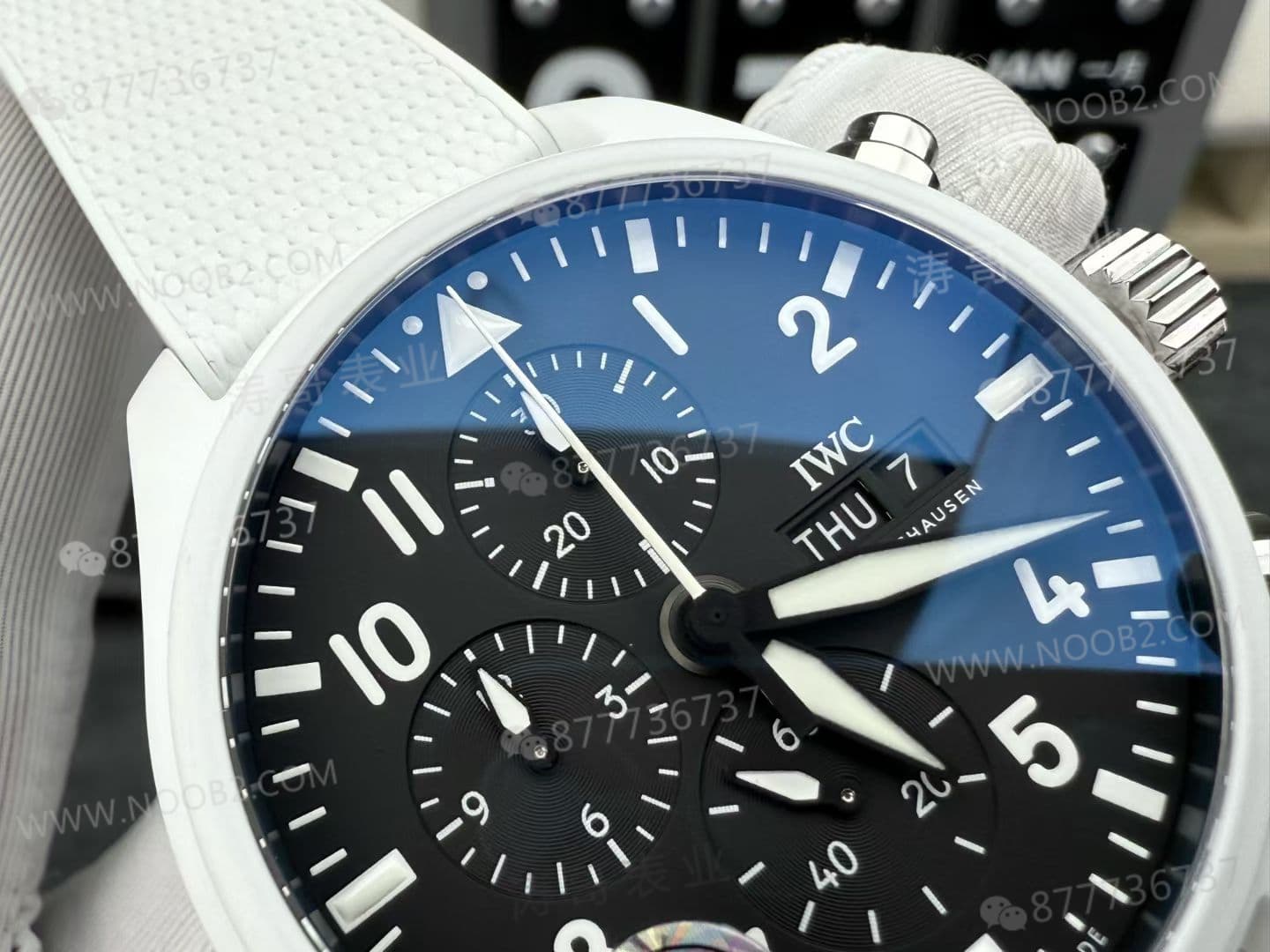 APS Factory IWC Pilot Kronograf Siyah/Beyaz Seramik Lake Tahoe Özel Serisi, Dandong tek parça mekanizmalı — kararlılığı nasıl? — 9. fotoğraf