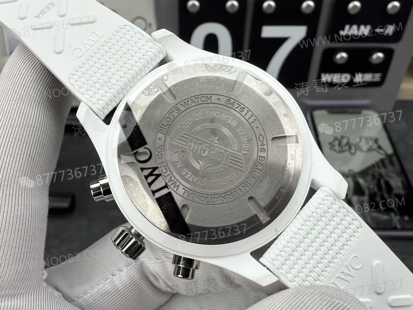 APS Factory IWC Pilot Kronograf Siyah/Beyaz Seramik Lake Tahoe Özel Serisi, Dandong tek parça mekanizmalı — kararlılığı nasıl? — 11. fotoğraf