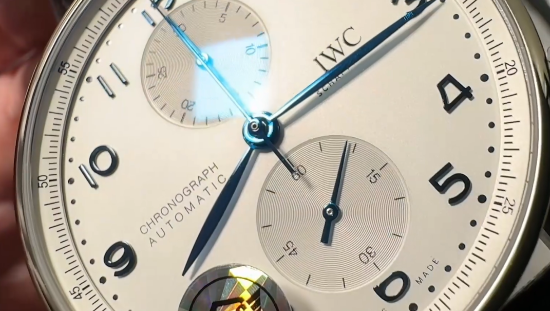 IWC Portuguese Kronograf Blued Çelik Hand