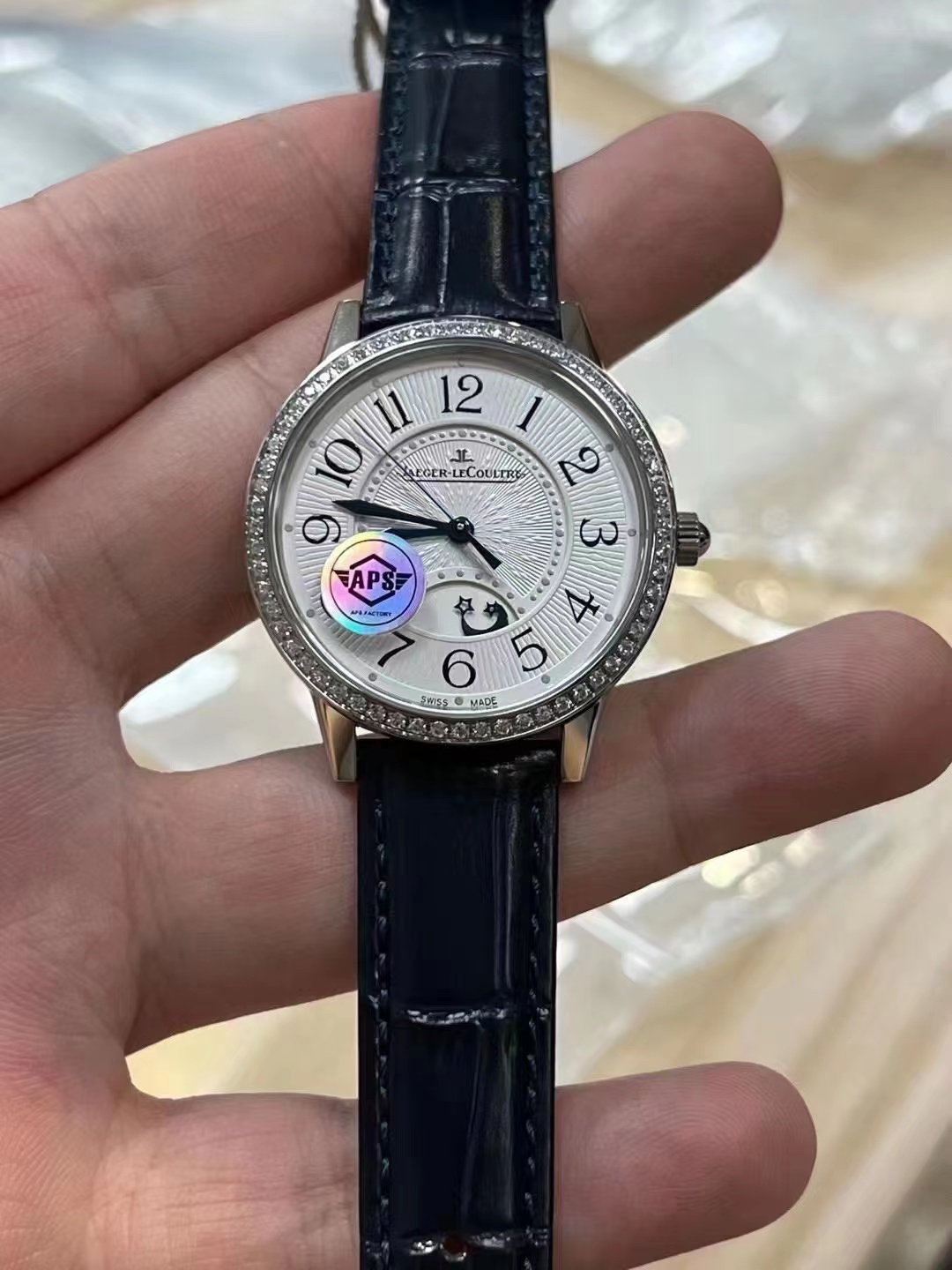 Replika Jaeger LeCoultre Rendez-vous Mavi Pırlanta