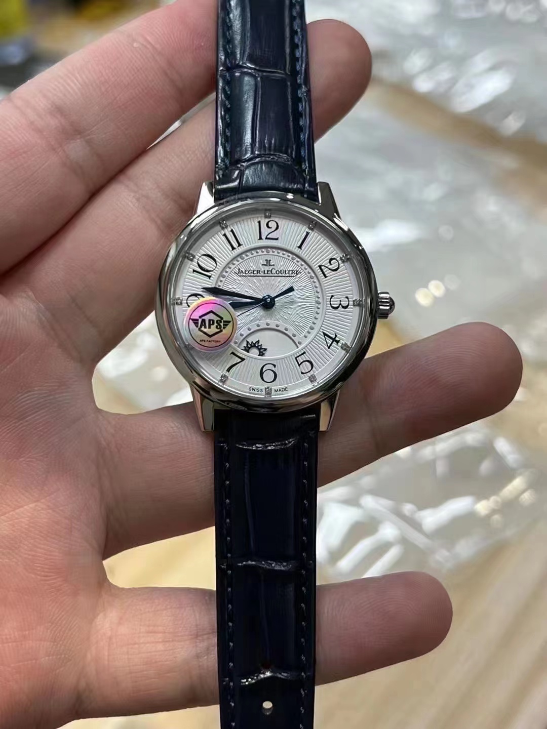 Replika Jaeger LeCoultre Rendez-vous Mavi Deri