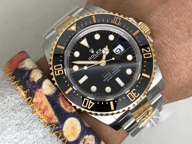 AR Factory Replica Rolex Sea-Dweller 43 mm 126603 Two Tone 904L Paslanmaz Çelik Asia 2824 — 14. fotoğraf