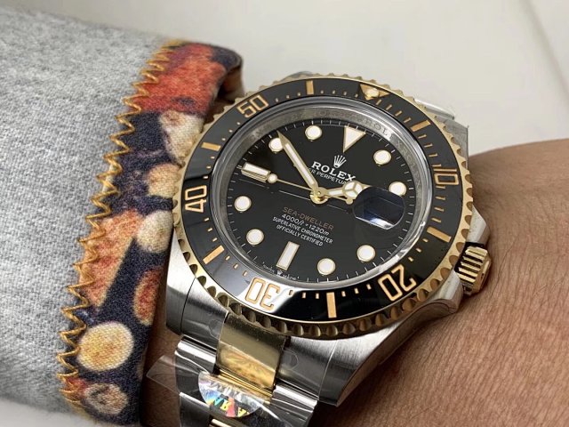 AR Factory Replica Rolex Sea-Dweller 43 mm 126603 Two Tone 904L Paslanmaz Çelik Asia 2824 — 15. fotoğraf