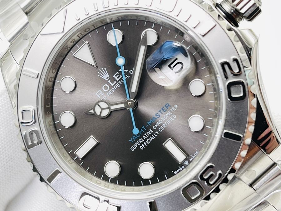 AR Factory Rolex Yacht-Master ithal 904L gri kadran mavi akrep 116622 yat saati incelemesi — 2. fotoğraf