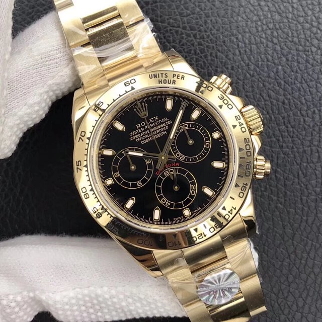 Replika Rolex Daytona Sarı Altın AR Factory