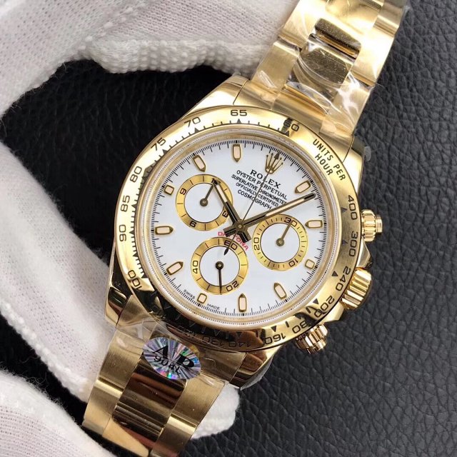 AR Factory V2 Edition Replika Rolex Daytona 116508 Sarı Altın Saat, Clone 4130 Mekanizmalı — 13. fotoğraf