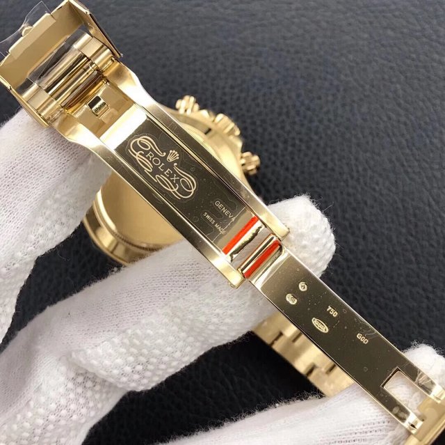 AR Factory V2 Edition Replika Rolex Daytona 116508 Sarı Altın Saat, Clone 4130 Mekanizmalı — 17. fotoğraf