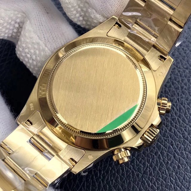 AR Factory V2 Edition Replika Rolex Daytona 116508 Sarı Altın Saat, Clone 4130 Mekanizmalı — 18. fotoğraf