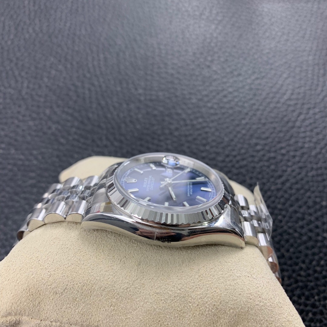 AR Factory V2 sürümü Rolex Datejust 36 mm 904 çelik dişli bezel replika saat incelemesi — 16. fotoğraf