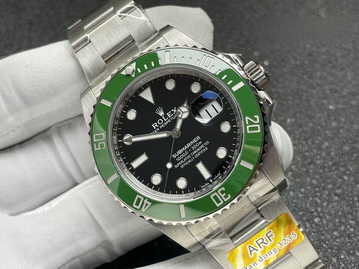 ARF Factory Rolex dördüncü nesil yeşil su hayaleti Dandong 3235 mekanizmalı, açık yeşil bezelli yeni model incelemesi — 5. fotoğraf
