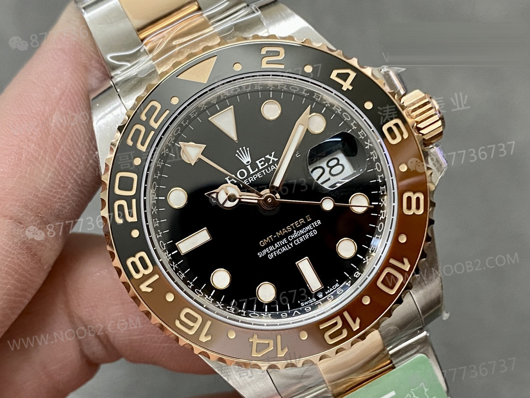 ARF Factory Rolex GMT İki Renkli Altın Root Beer Bezel Ağırlıklandırılmış Versiyon 176 Gram — 4. fotoğraf