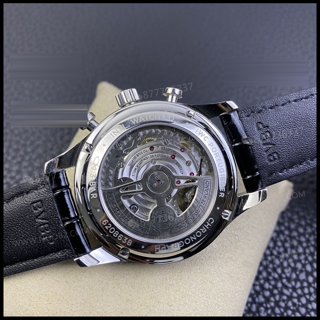 AZ Factory IWC Portugieser yeşil kadranlı, 150. yıl kronografı, arkası şeffaf: işçilik gerçekten nasıl? — 7. fotoğraf
