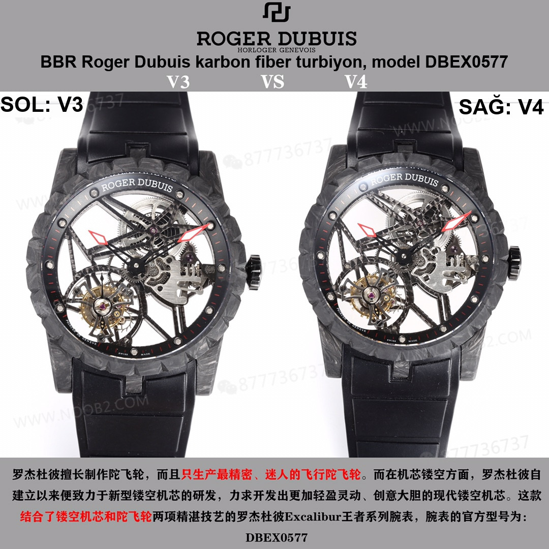 BBR Factory Roger Dubuis 0577 Tourbillon V4 sürümünde neler geliştirildi? — 2. fotoğraf