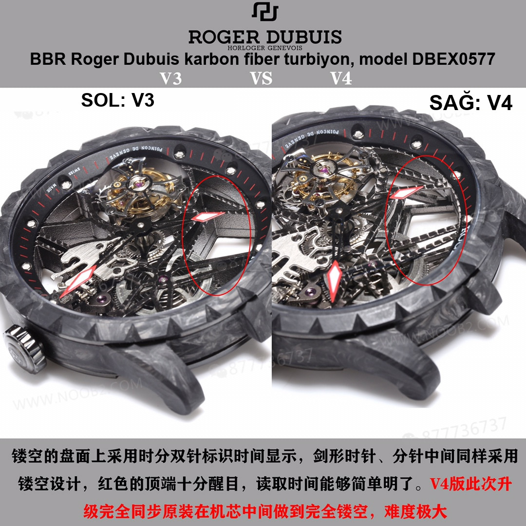 BBR Factory Roger Dubuis 0577 Tourbillon V4 sürümünde neler geliştirildi? — 5. fotoğraf