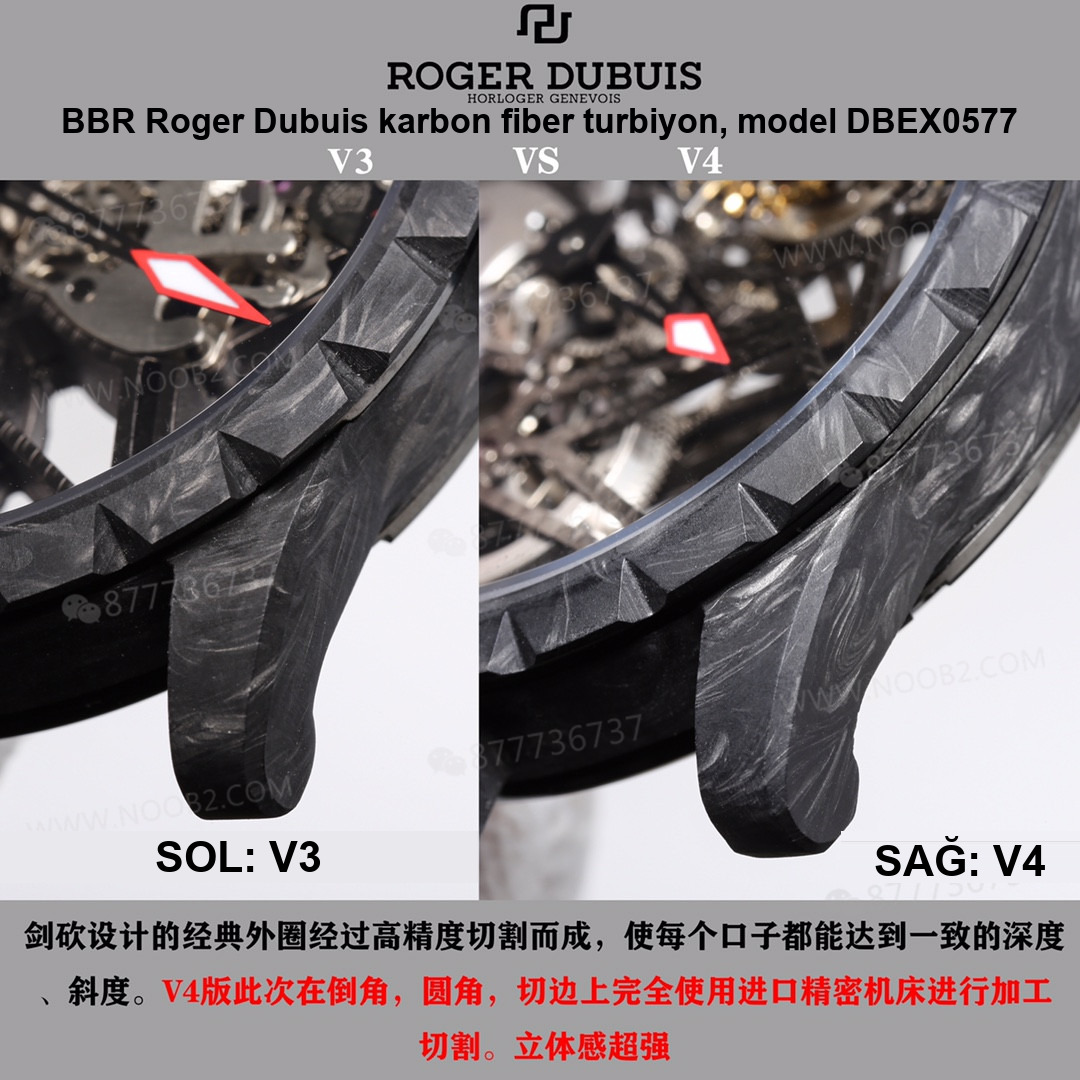 BBR Factory Roger Dubuis 0577 Tourbillon V4 sürümünde neler geliştirildi? — 9. fotoğraf