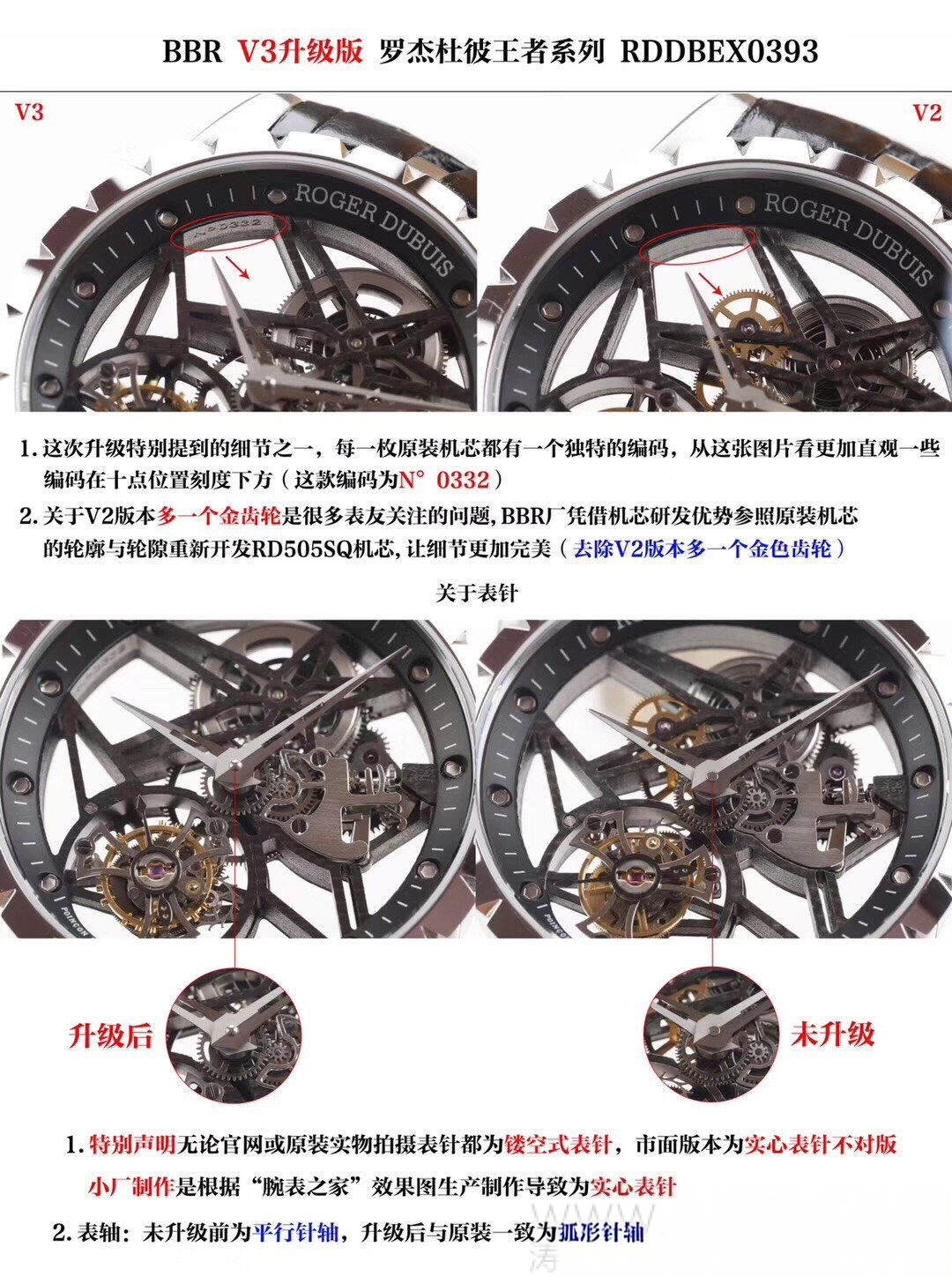 BBR Factory V3 versiyon Roger Dubuis Kral serisi RDDBEX0393 tourbillon replika saatinde neler yükseltildi? — 5. fotoğraf