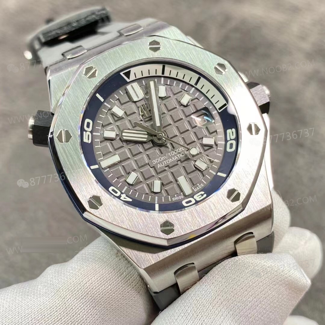 BF Factory Audemars Piguet AP15720 gri/mavi/yeşil kadranlı yeni replika saat — 7. fotoğraf