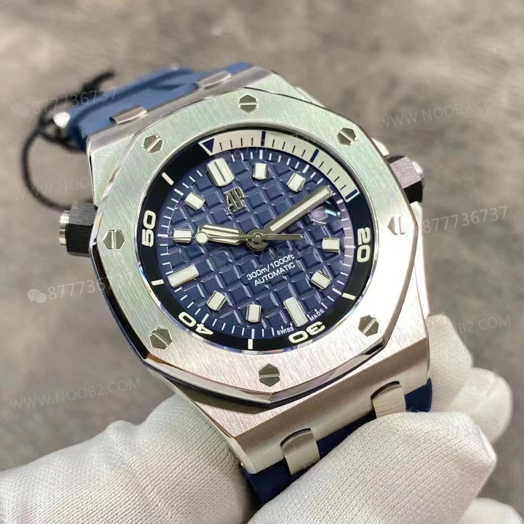 BF Factory Audemars Piguet AP15720 gri/mavi/yeşil kadranlı yeni replika saat — 8. fotoğraf