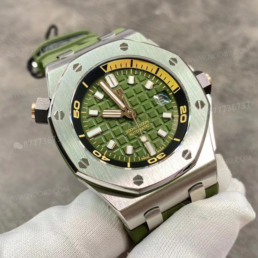 BF Factory Audemars Piguet AP15720 gri/mavi/yeşil kadranlı yeni replika saat — 9. fotoğraf