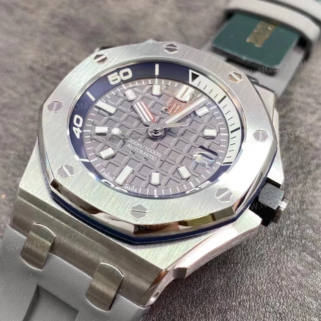 BF Factory Audemars Piguet AP15720 gri/mavi/yeşil kadranlı yeni replika saat — 10. fotoğraf