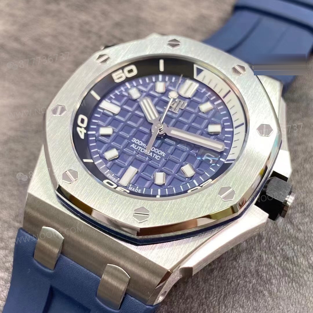 BF Factory Audemars Piguet AP15720 gri/mavi/yeşil kadranlı yeni replika saat — 11. fotoğraf