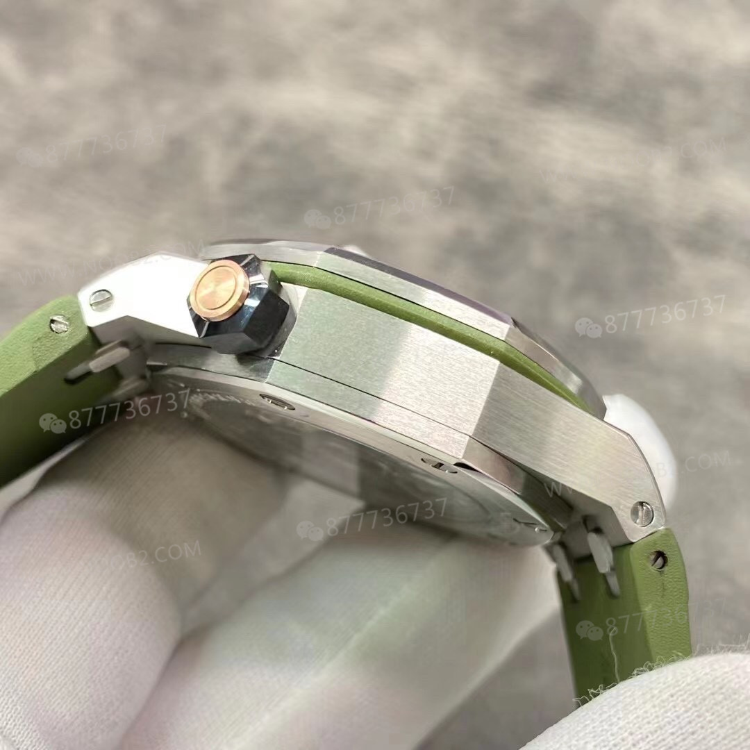 BF Factory Audemars Piguet AP15720 gri/mavi/yeşil kadranlı yeni replika saat — 16. fotoğraf