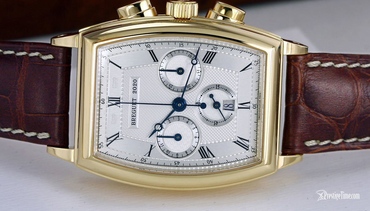 Breguet Heritage Kronograf kadran ve mavi ibreler