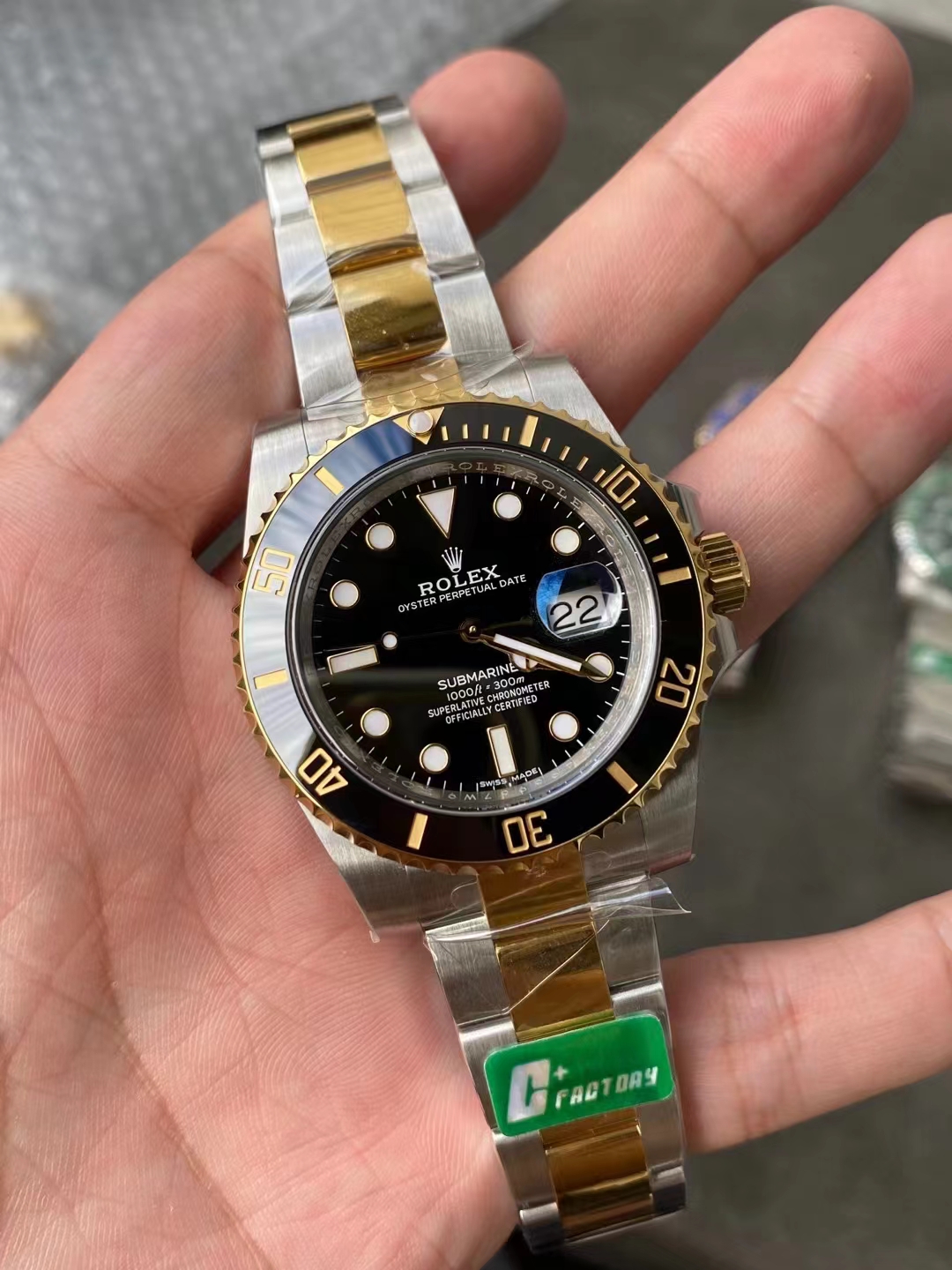 Replika Rolex Submariner İki Renk Siyah