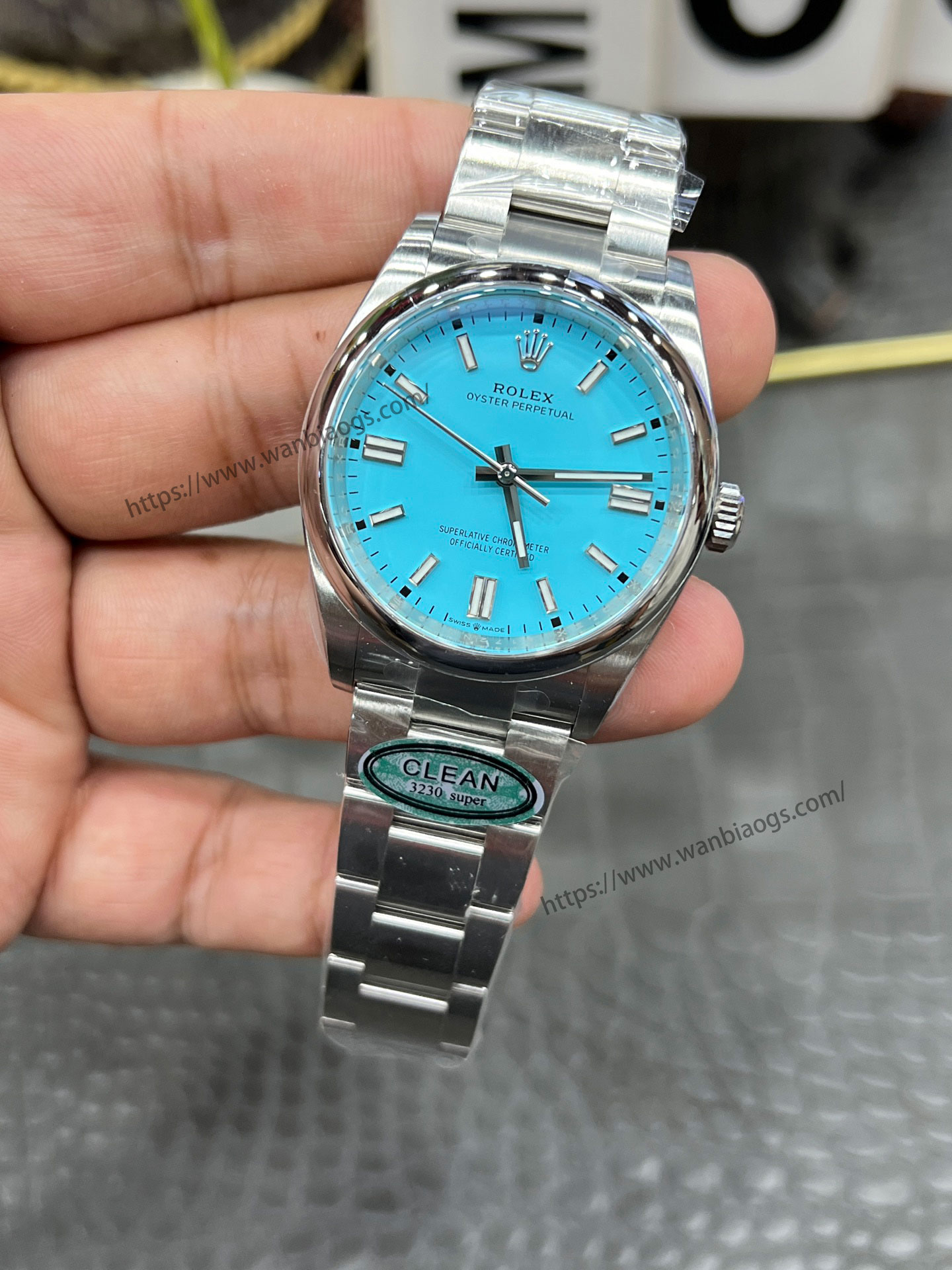 C Rolex Oyster Perpetual serisi / 36 mm mavi kadran / Shanghai 3230 tam otomatik boşluksuz mekanik mekanizmalı — 4. fotoğraf