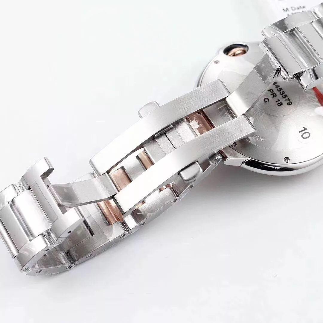 Cartier 2019 yeni iki renk altın V6 Factory Ballon Bleu 28 mm/33 mm/42 mm inceleme ve kısa değerlendirme — 10. fotoğraf