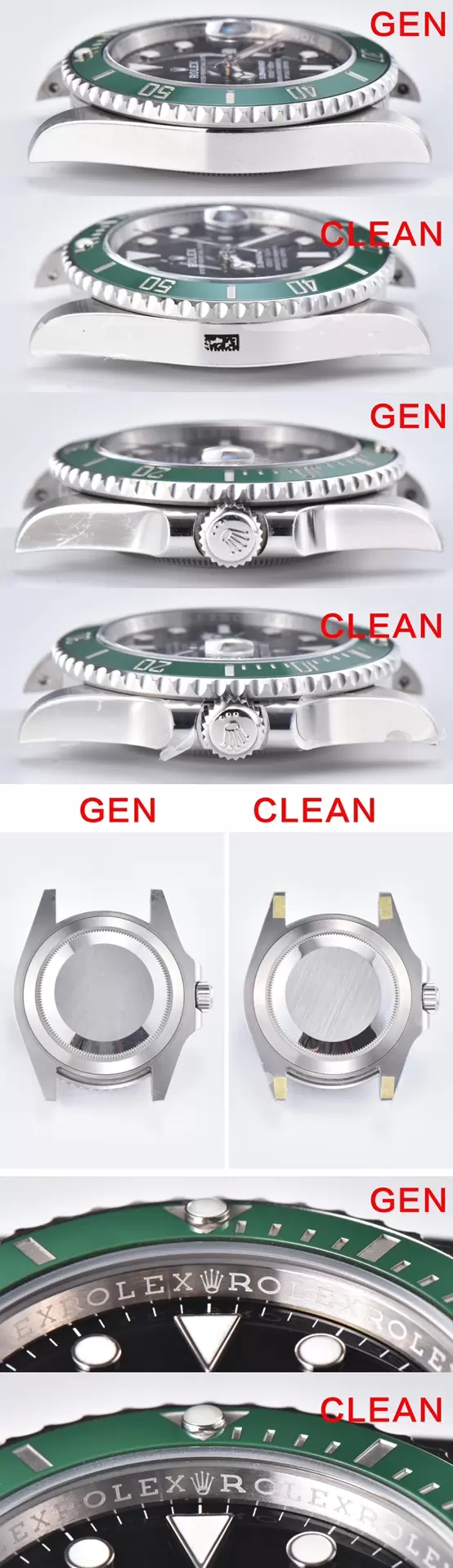 Clean [41 mm]Rolex Submariner serisi m126610lv-0002 siyah kadran kol saati yeni yeşil Submariner — 2. fotoğraf