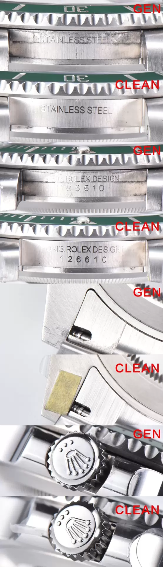Clean [41 mm]Rolex Submariner serisi m126610lv-0002 siyah kadran kol saati yeni yeşil Submariner — 3. fotoğraf