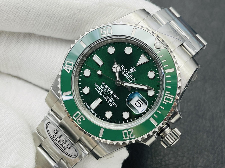 Clean Rolex 2022 Piyasadaki En Üst Versiyon Yeşil Su Hayaleti 40 MM Seri Kol Saati — 3. fotoğraf