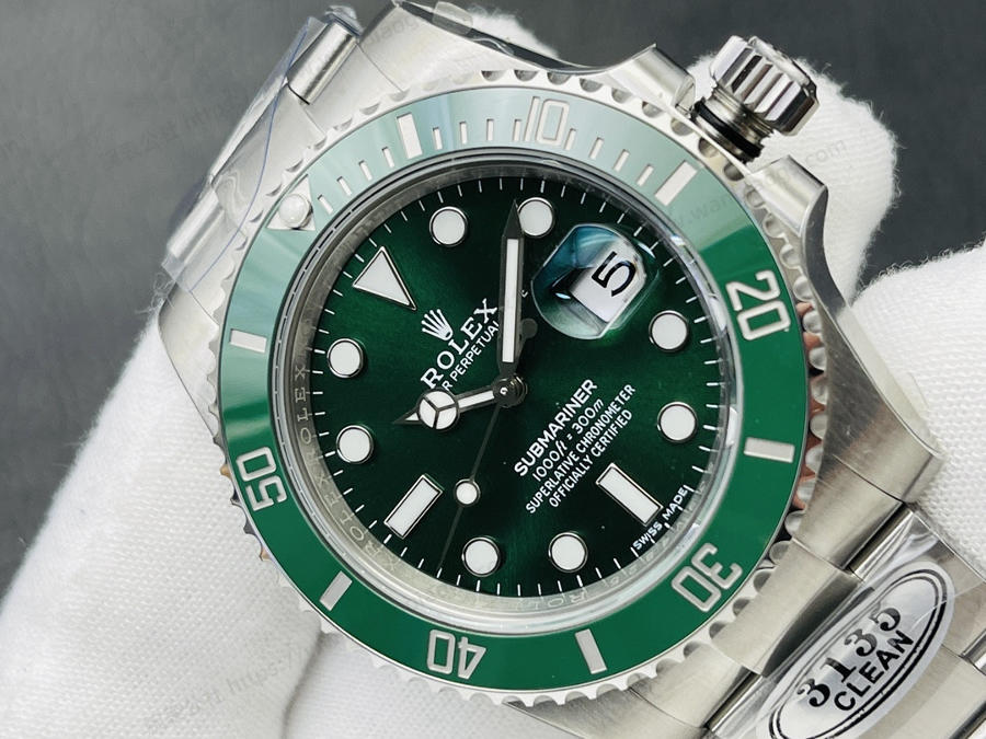 Clean Rolex 2022 Piyasadaki En Üst Versiyon Yeşil Su Hayaleti 40 MM Seri Kol Saati — 4. fotoğraf